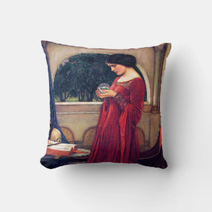The Crystal Ball, John William Waterhouse Throw Pillow