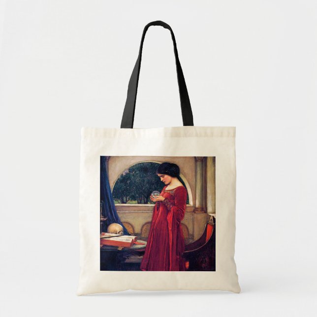 The Crystal Ball, John William Waterhouse Tote Bag (Front)