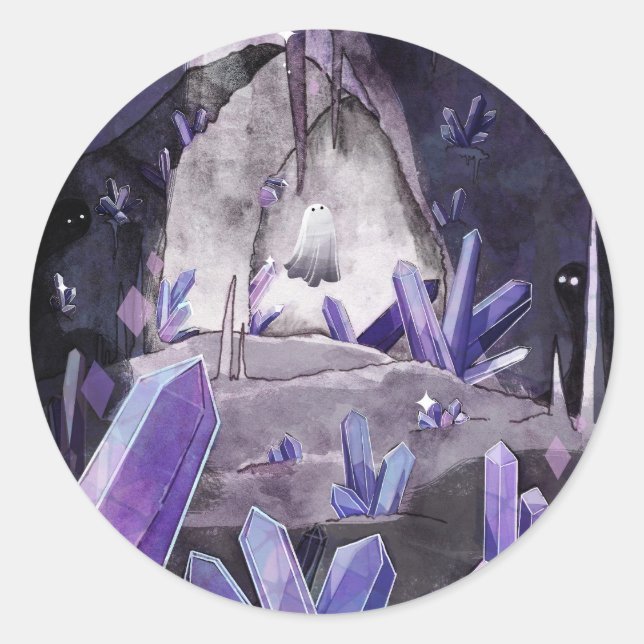 The Crystal Cave Classic Round Sticker (Front)