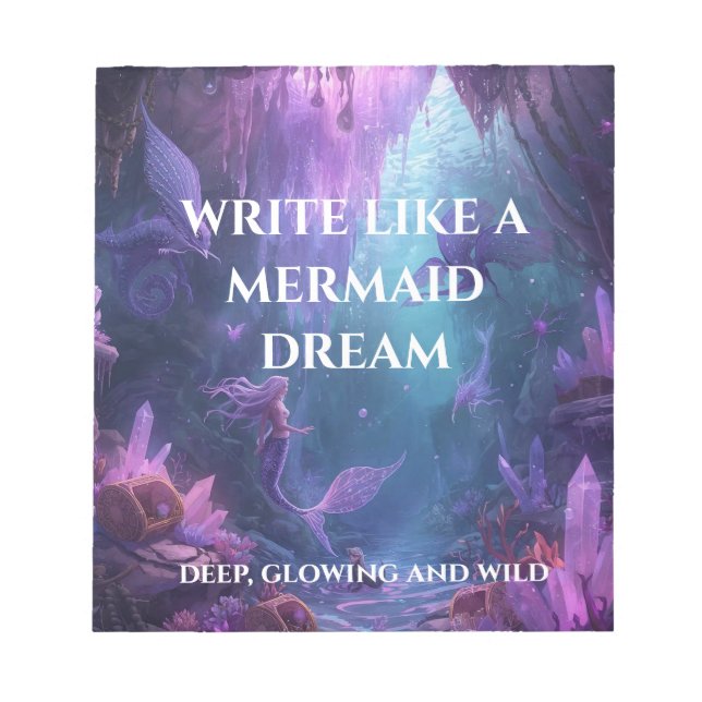 The Crystal Cave of the Mermaid Notepad (Front)