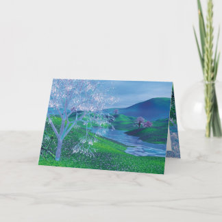 The Crystal Tree - Spring Card