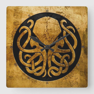 The Cthulhu Hungry For Time Square Wall Clock