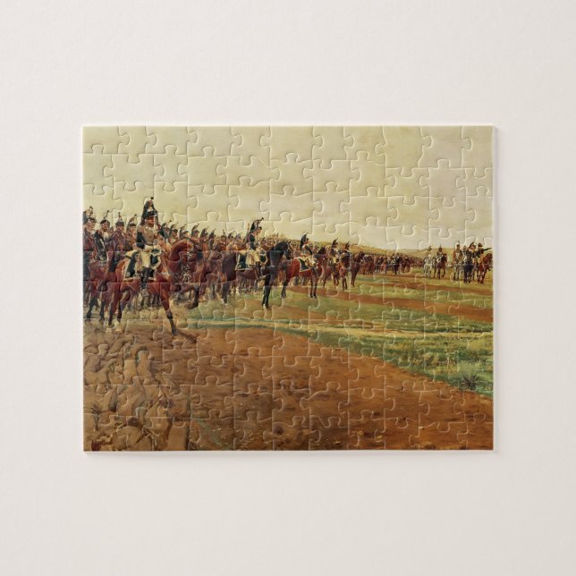 The Cuirassiers before their Charge at the Battle Jigsaw Puzzle (Horizontal)
