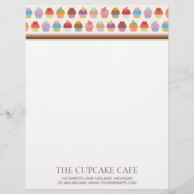 The Cupcake Cafe Letterhead (Front)