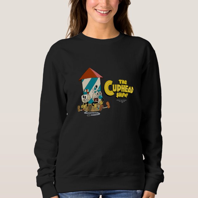 The Cuphead Show Cuphead and Mugman Rocket tee (Front)