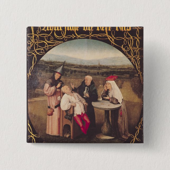 The Cure of Folly 2 Inch Square Button (Front)