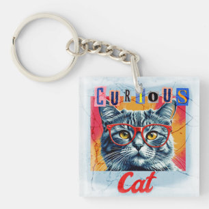 The Curious Cat Keychain