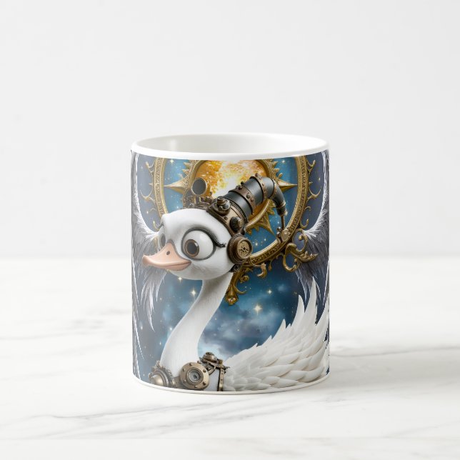 The Curious Clockwork Swan. Coffee Mug (Center)