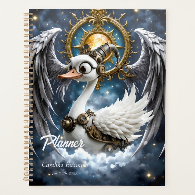 The Curious Clockwork Swan.  Planner (Front)