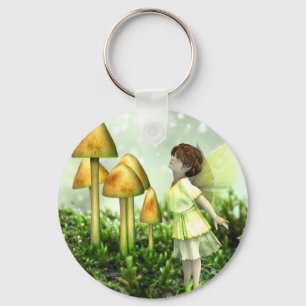 The Curious Fairy - Fairy and Toadstools Keychain