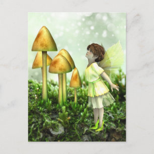 The Curious Fairy - Fairy and Toadstools Postcard
