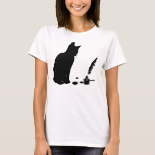 The Curious Kitten - Cats & Books T-Shirt