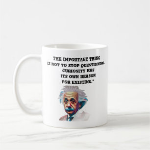 The Curious Mind Mug EinsteinQuotesMug