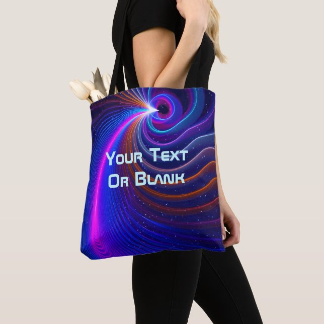 The Curvature of Space Tote Bag (Close Up)