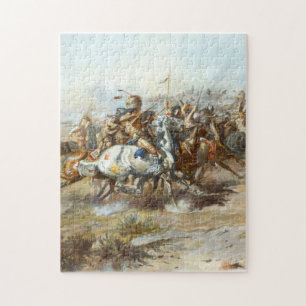 The Custer Fight Battle Charles Marion Russell Jigsaw Puzzle