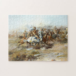 The Custer Fight Battle of Little Bighorn Russell Jigsaw Puzzle