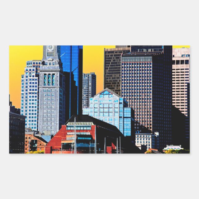 The Custom House Boston USA Poster Card Magnet Sticker (Front)