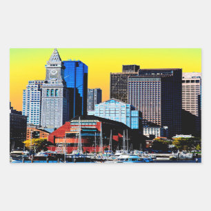 The Custom House Boston USA Poster Card Magnet Sticker