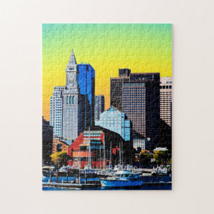 The Custom House Boston USA Poster Jigsaw Puzzle