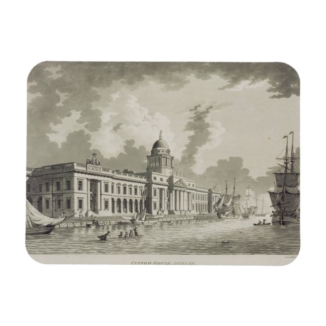 The Custom House, Dublin, 1792 (engraving) Magnet (Horizontal)