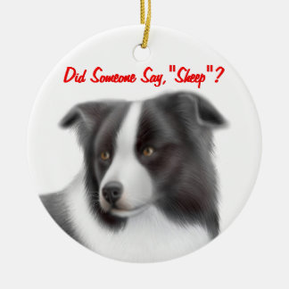 The Customizable Border Collie Herding Ornament