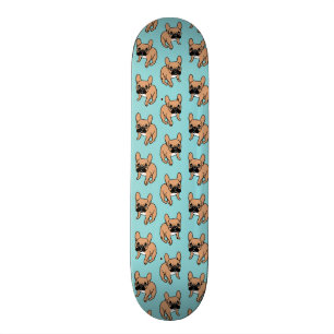 The Cute Black Mask Fawn Frenchie Needs Attention Skateboard