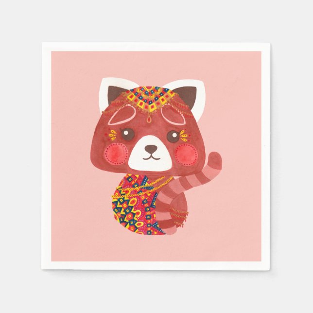 The Cute Red Panda Napkin (Front)