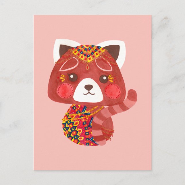 The Cute Red Panda Postcard (Front)