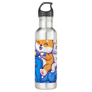 The Cute Shiba Couple 710 Ml Water Bottle