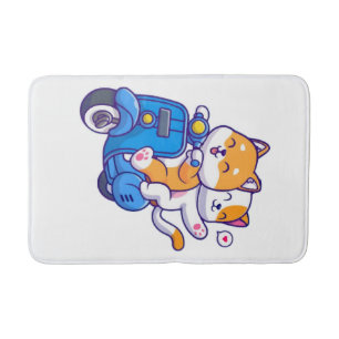 The Cute Shiba Couple Bath Mat