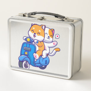 The Cute Shiba Couple Metal Lunch Box