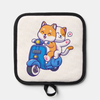 The Cute Shiba Couple Pot Holder