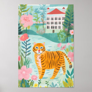 The Cute Tiger Poster