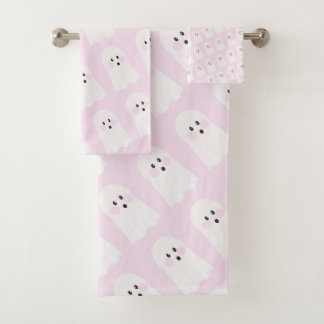 The cutest ghost pattern  bath towel set