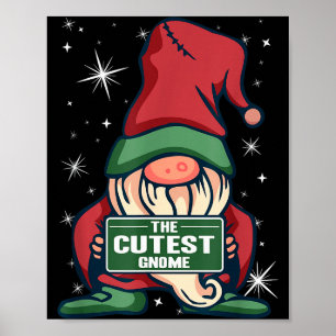 The Cutest Gnome Xmas Elf Matching Family Christma Poster