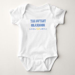 The cutest grandson gift from grandparents boy baby bodysuit