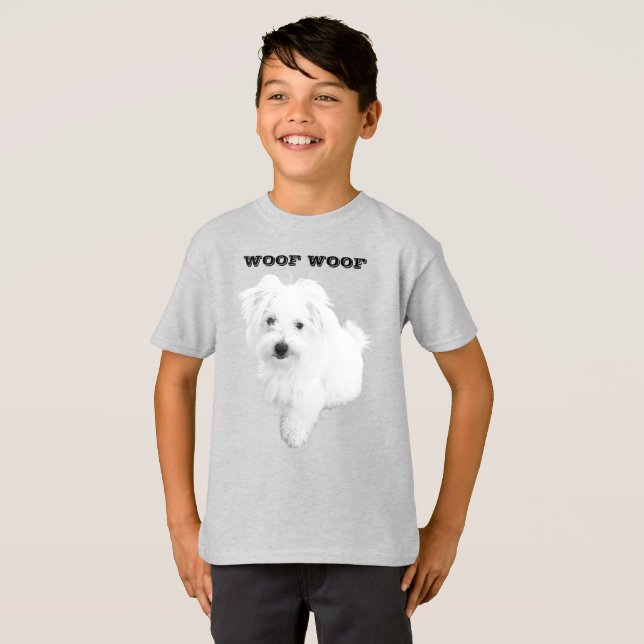 The Cutest Maltese Puppy Dog T-Shirt (Front Full)