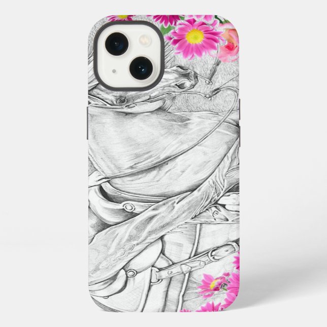 The Cutter Large (pink daisy) iPhone Case (Back)