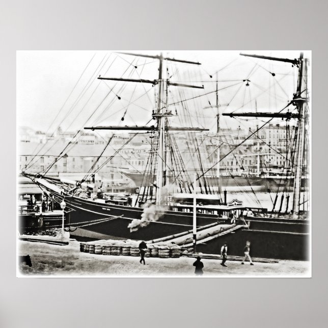 The Cutty Sark at the Wharf (1869) Poster (Front)