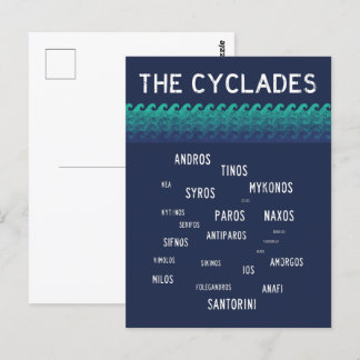 The Cyclades, Greece Postcard