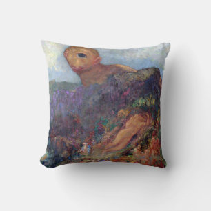 The Cyclops, Redon, 1898-1900 Throw Pillow