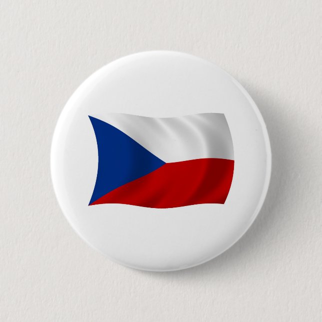 The Czech Republic Flag Button (Front)