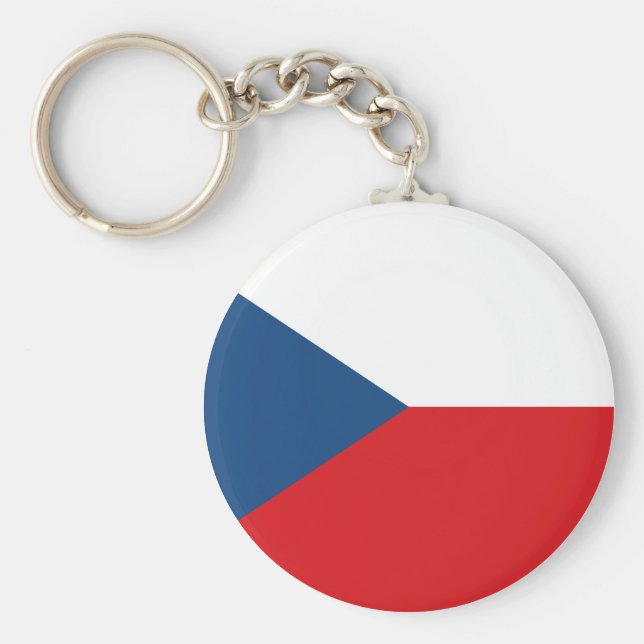 The Czech Republic Flag Keychain (Front)
