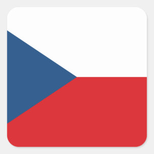 The Czech Republic Flag Square Sticker