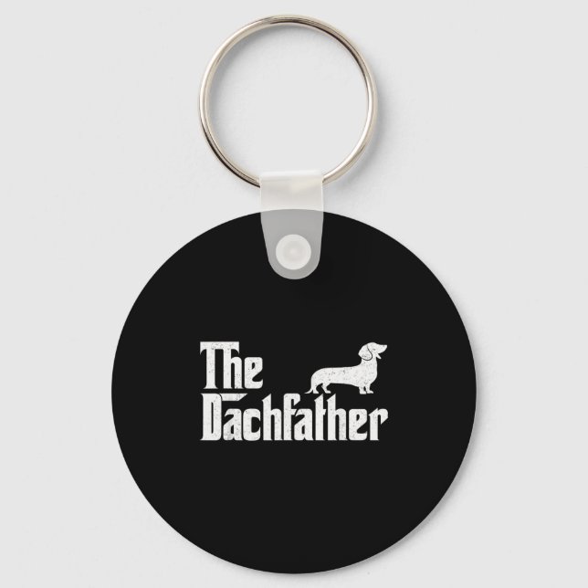 The Dachshund Funny Wiener Dog For Men Fathers Day Keychain (Front)