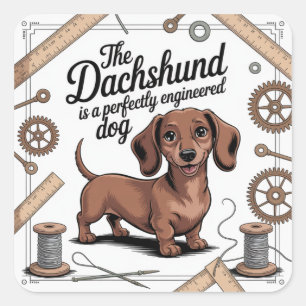 The Dachshund Is A Perfectly Engineered Dog Square Sticker