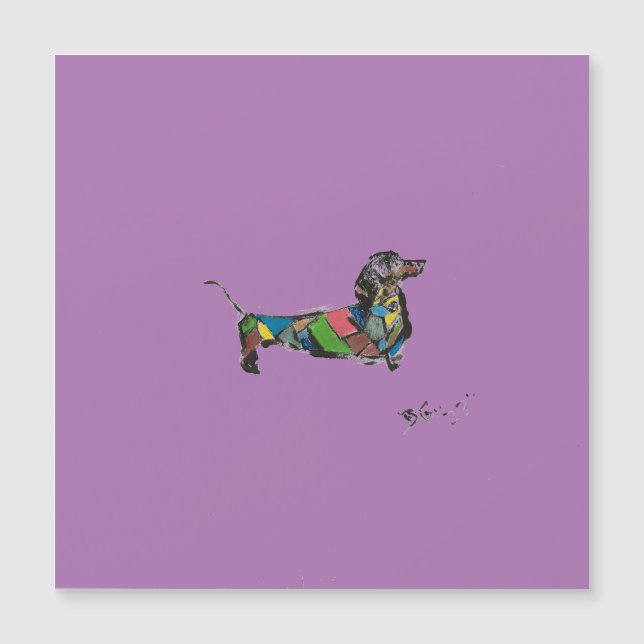 The Dachshund Magnetic Card (Front)
