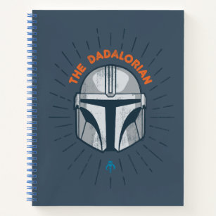 The Dadalorian Cartoon Helmet Illustration Notebook