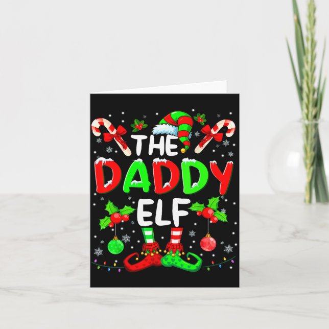 The Daddy Elf Costume Pajamas Pjs Christmas Xmas M Card (Front)