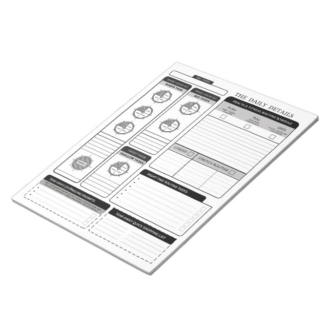 The Daily Detail Planner Spuport Page Notepad (Angled)